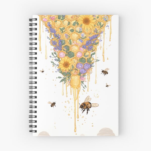 Item preview, Floral Honeybee Honeycomb Art for Nature Enthusiasts designed and sold by owi-art.
