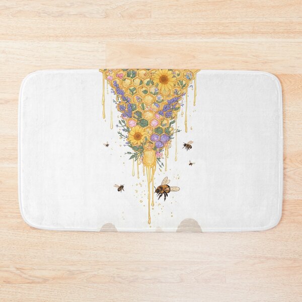Item preview, Floral Honeybee Honeycomb Art for Nature Enthusiasts designed and sold by owi-art.
