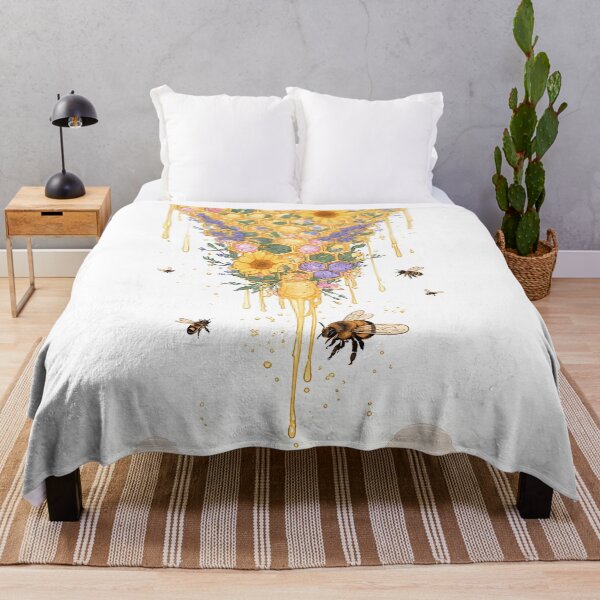Item preview, Floral Honeybee Honeycomb Art for Nature Enthusiasts designed and sold by owi-art.