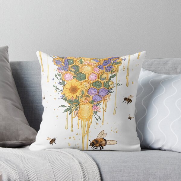 Item preview, Floral Honeybee Honeycomb Art for Nature Enthusiasts designed and sold by owi-art.