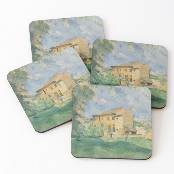 Item preview, The Farm at the Jas De Bouffan by Paul Cézanne: Serene Country House Print designed and sold by artofuniverse.