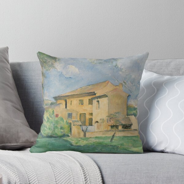 Item preview, The Farm at the Jas De Bouffan by Paul Cézanne: Serene Country House Print designed and sold by artofuniverse.