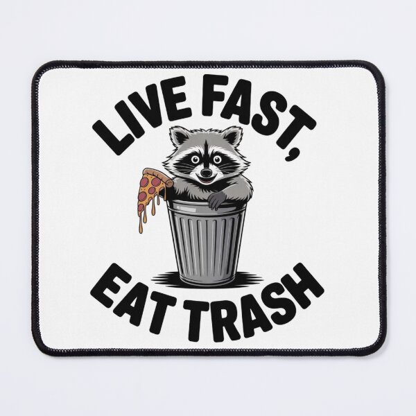 Item preview, Chaotic Raccoon Eating Pizza - Live Fast Eat Trash Funny Meme designed and sold by Mr-wow.