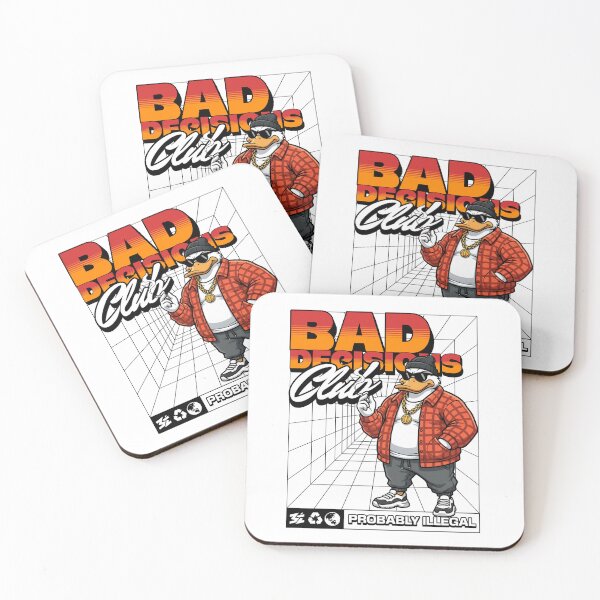 Item preview, Bad Decisions Club Streetwear Duck Illustration designed and sold by Belarte.shop.