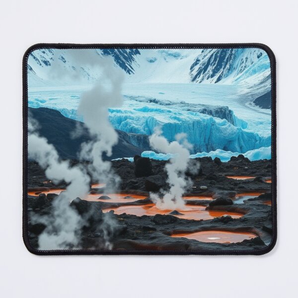 Item preview, Geothermal Vents Erupting Before Glacial Mountains designed and sold by Vida e Arte.