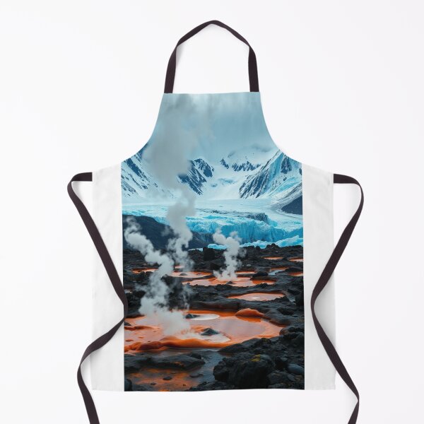 Item preview, Geothermal Vents Erupting Before Glacial Mountains designed and sold by Vida e Arte.