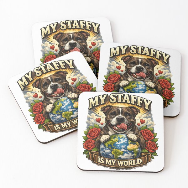 Item preview, My Staffy Is My World - Staffordshire Bull Terrier Dog Lover Design designed and sold by BestFriendTees.