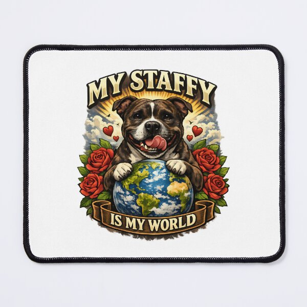 Item preview, My Staffy Is My World - Staffordshire Bull Terrier Dog Lover Design designed and sold by BestFriendTees.