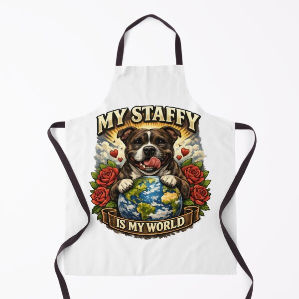 Item preview, My Staffy Is My World - Staffordshire Bull Terrier Dog Lover Design designed and sold by BestFriendTees.