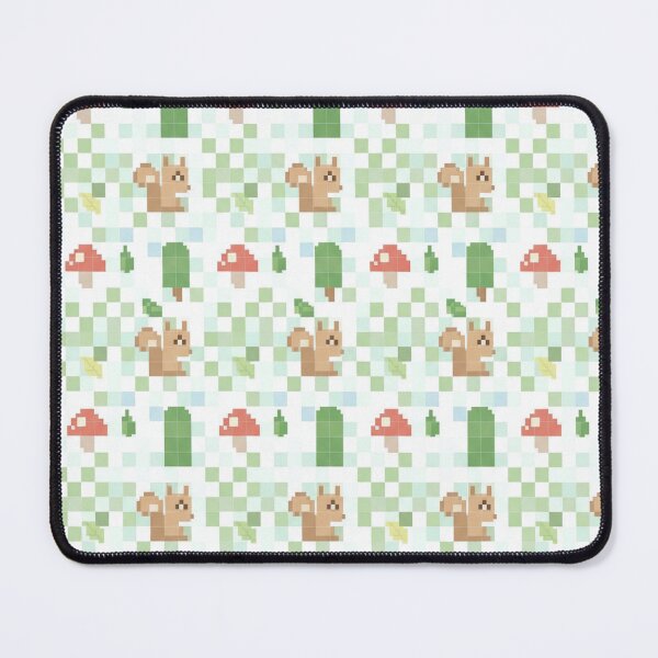 Item preview, Forest Pixel Pattern – Squirrels, Mushrooms & Trees designed and sold by Herzbaumatelier.