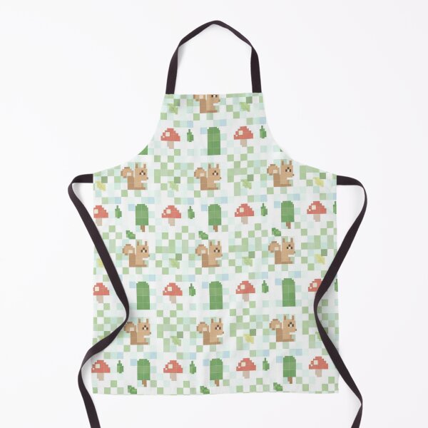 Item preview, Forest Pixel Pattern – Squirrels, Mushrooms & Trees designed and sold by Herzbaumatelier.