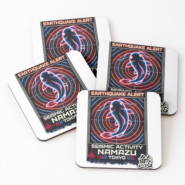 Item preview, Namazu Earthquake Alert – Japanese Yokai Seismic Warning Design designed and sold by kaxymax.