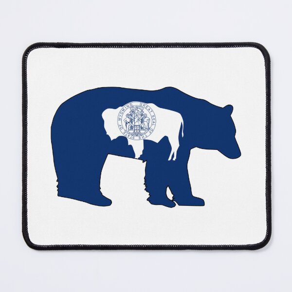 Item preview, Wyoming Flag Bear designed and sold by Esskay Designs.
