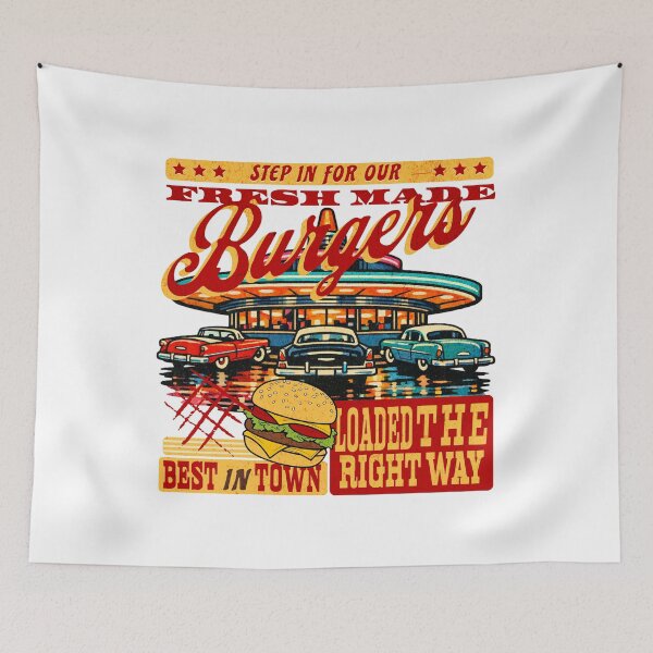 Item preview, Drive-In Diner designed and sold by Belarte.shop.