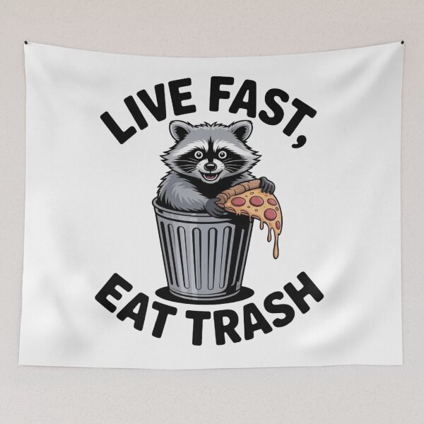 Item preview, Trash Panda Pizza Lover - Live Fast Eat Trash Introvert Aesthetic designed and sold by Mr-wow.