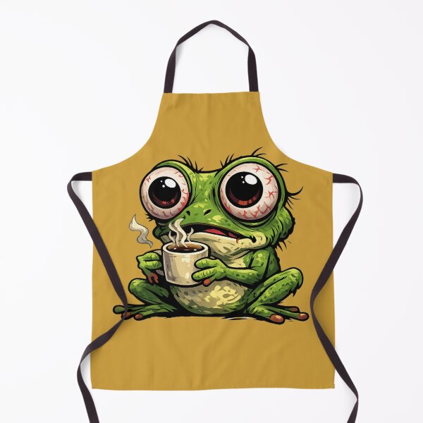 Item preview, Exhausted frog with coffee and cigarette designed and sold by FroggyOnly.
