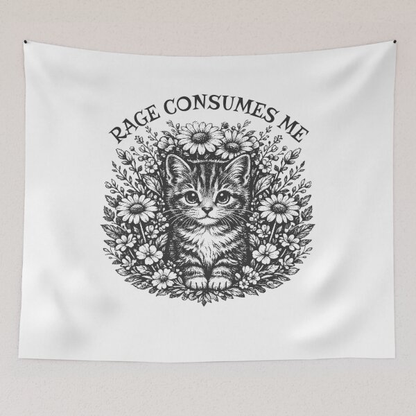 Item preview, Cute Cat Rage Consumes Me designed and sold by Belarte.shop.