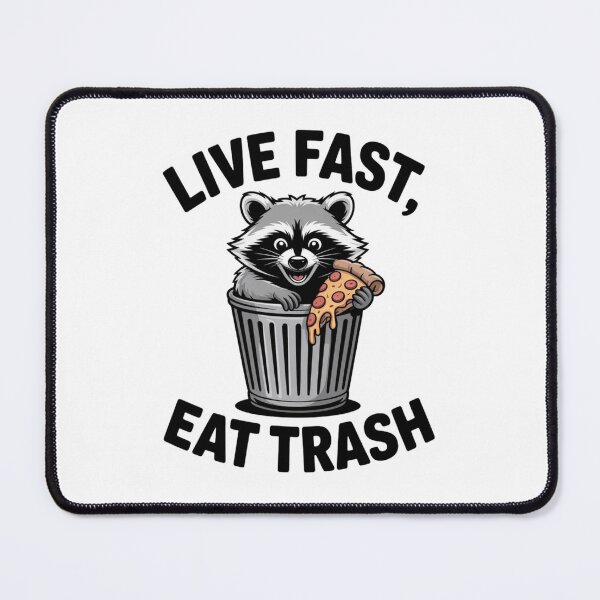 Item preview, Funny Feral Raccoon In Trash Can - Live Fast Eat Trash Quote designed and sold by Mr-wow.