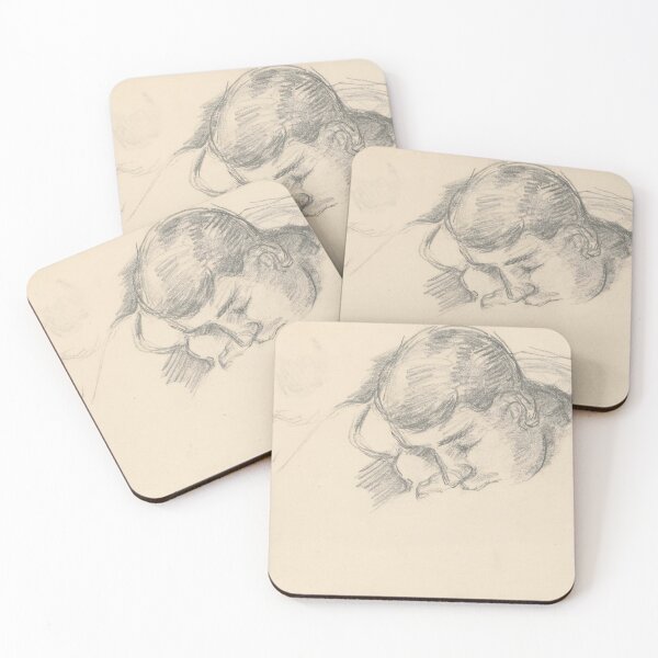 Item preview, The Artists Son Reading by Paul Cézanne: Minimalist Figure Study Poster designed and sold by artofuniverse.