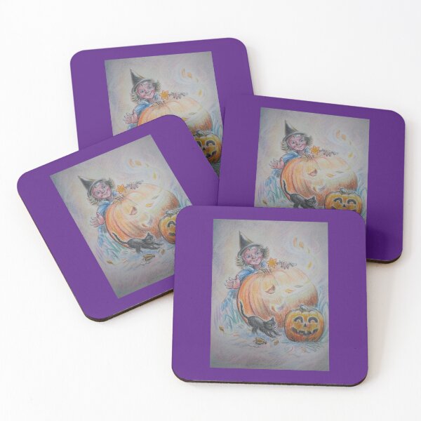 Item preview, Halloween Fun - witch, cat, pumpkins, leaves. designed and sold by LittleLiz.
