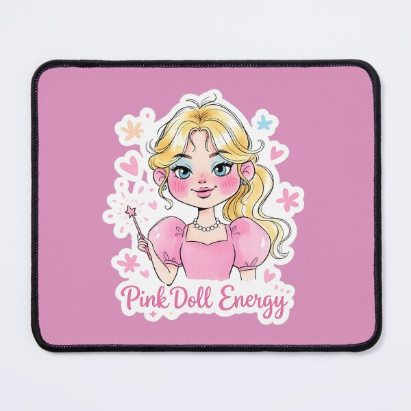 Item preview, Funny Pink Doll Energy – Cute Sparkly Doll Aesthetic with Magic Wand designed and sold by StickyDelights.