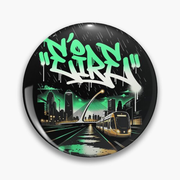 Item preview, Neon Éire Dublin Graffiti | Modern Irish Urban Street Art designed and sold by CELTIC-DESIGNS.