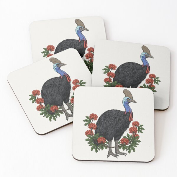 Item preview, Botanical Southern Cassowary Nature Illustration designed and sold by BirdsnStuff.