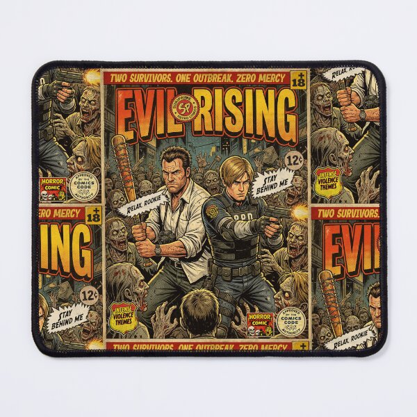 Item preview, Evil Rising Horror Gaming Vintage Comic Cover Art designed and sold by Back2Collage.