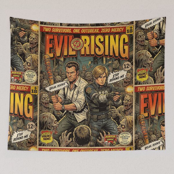 Item preview, Evil Rising Horror Gaming Vintage Comic Cover Art designed and sold by Back2Collage.