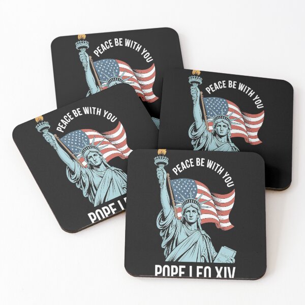 Item preview, Peace Be With You All Pope Leo XIV Quote Statue of Liberty designed and sold by TeamLequid.