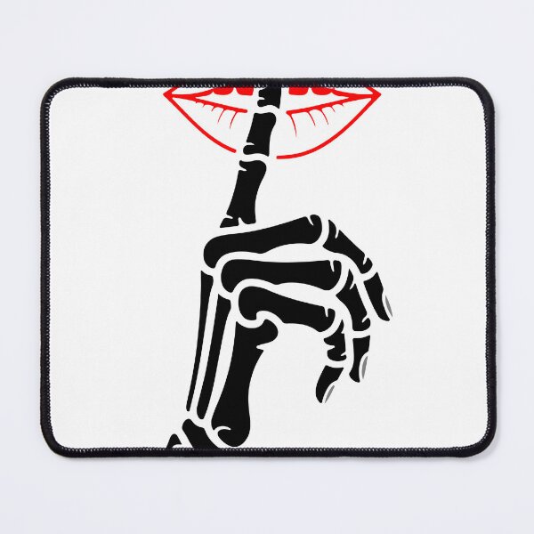 Item preview, Skeleton Finger Shh Lips Illustration designed and sold by NArtdesigns.