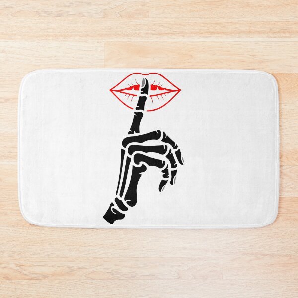Item preview, Skeleton Finger Shh Lips Illustration designed and sold by NArtdesigns.