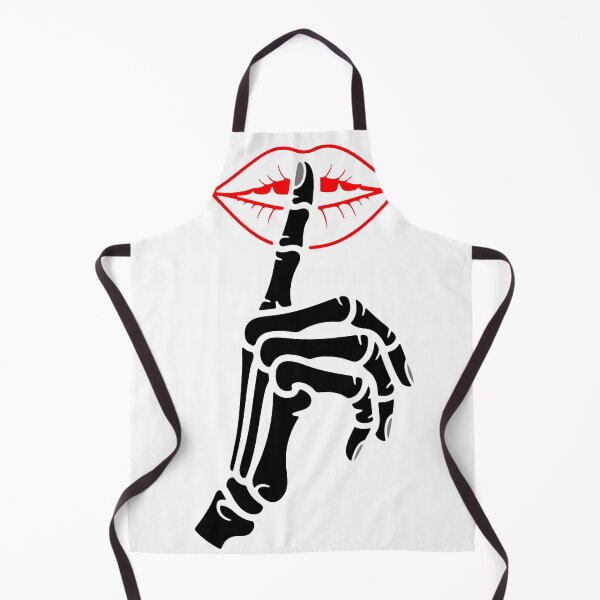 Item preview, Skeleton Finger Shh Lips Illustration designed and sold by NArtdesigns.