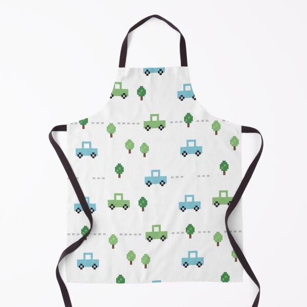 Item preview, Pixel Cars & Trees Pattern – Cute Retro Design designed and sold by Herzbaumatelier.