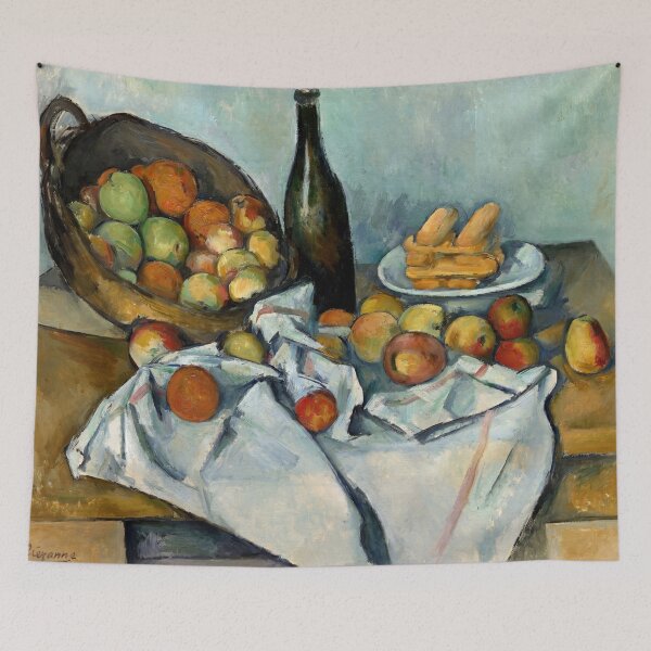 Item preview, The Basket of Apples by Paul Cézanne: Post Impressionist still life poster designed and sold by artofuniverse.