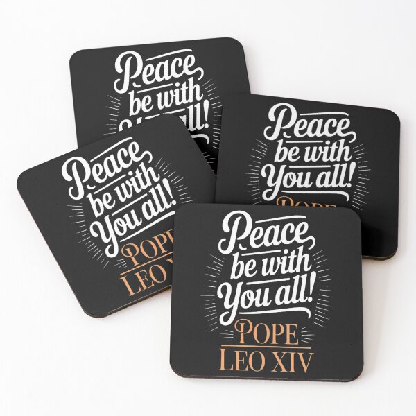 Item preview, Peace Be With You All Pope Leo XIV quote designed and sold by TeamLequid.