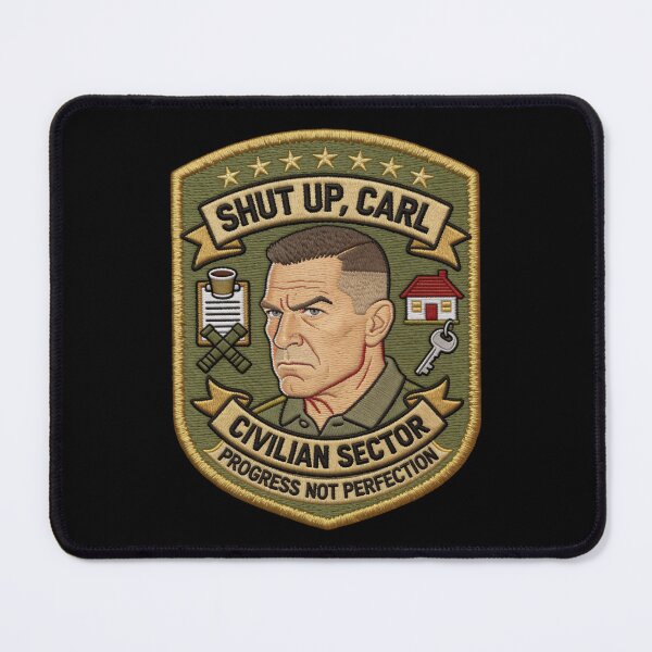 Item preview, SHUT UP CARL Military Patch Badge Design designed and sold by GeoWhimsy Studio.