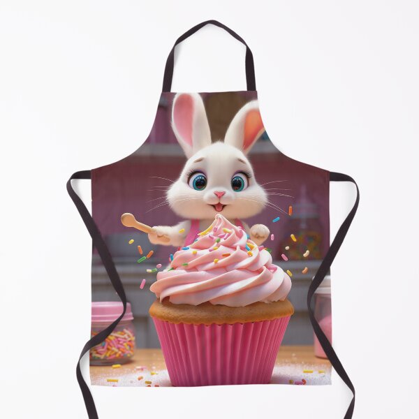 Item preview, Cute bunny with cupcake: Aesthetic pastel bakery illustration designed and sold by Mauswohn.
