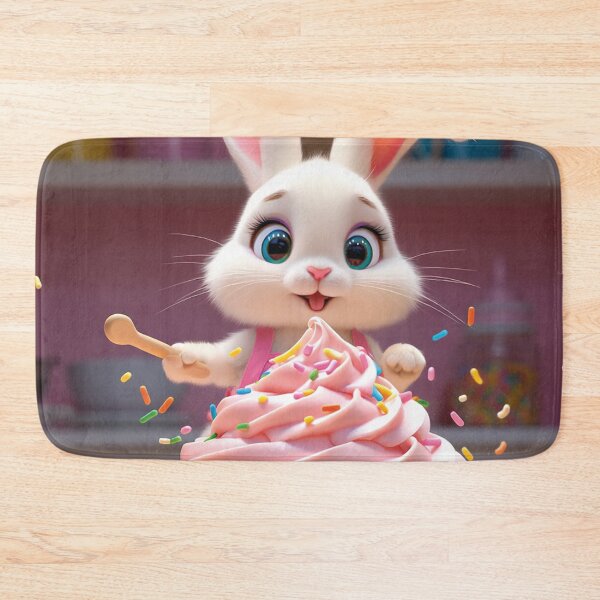 Item preview, Cute bunny with cupcake: Aesthetic pastel bakery illustration designed and sold by Mauswohn.