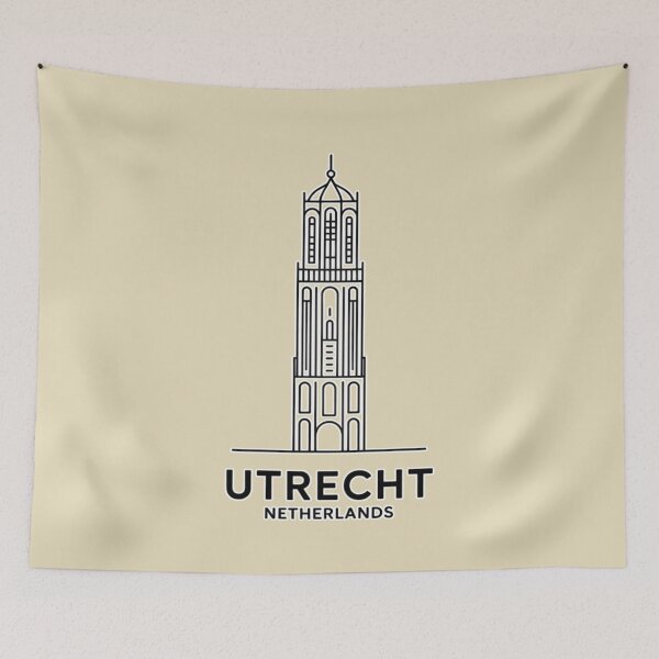 Item preview, Utrecht Dom Tower Minimalist Line Art – Netherlands Architecture Design designed and sold by Timeless Design.