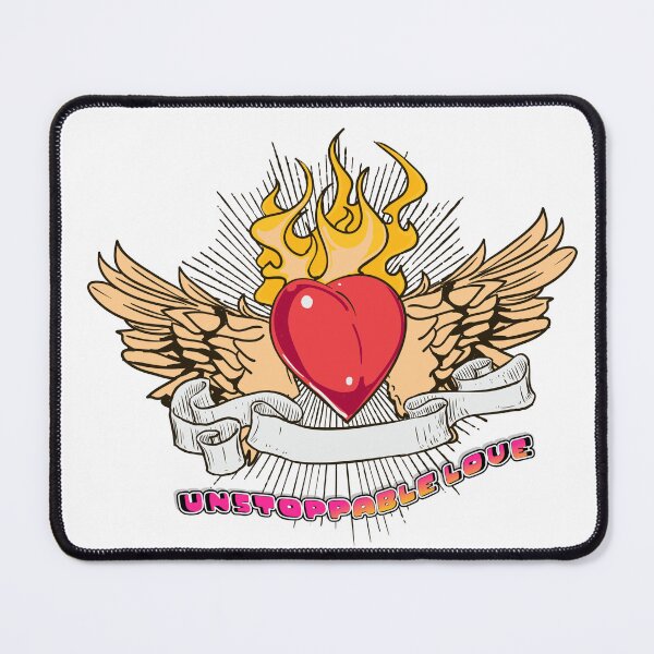 Item preview, Unstoppable Love - Vintage Old School Tattoo Winged Heart designed and sold by snapifyprints.