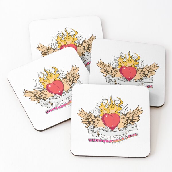 Item preview, Unstoppable Love - Vintage Old School Tattoo Winged Heart designed and sold by snapifyprints.