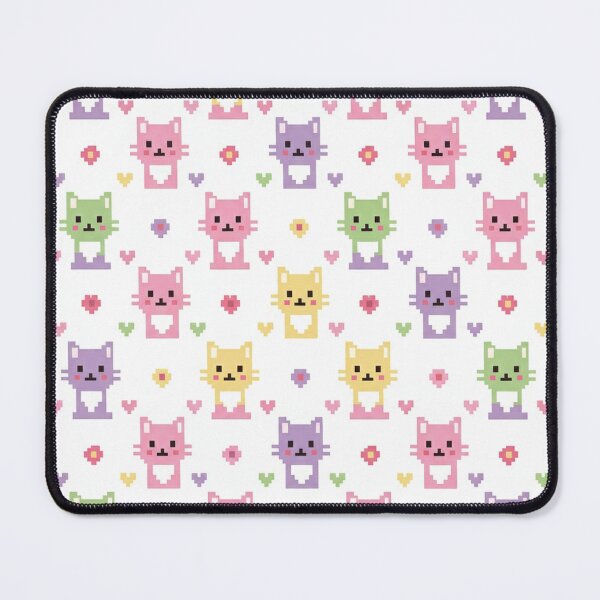 Item preview, Pastel Pixel Cats Pattern – Cute Kawaii Design designed and sold by Herzbaumatelier.
