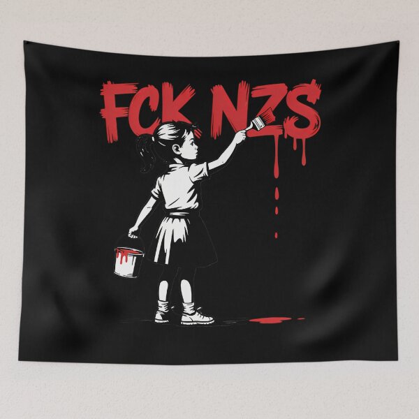 Item preview, Fck Nzs - Antifascist Banksy designed and sold by thisisdahlia.