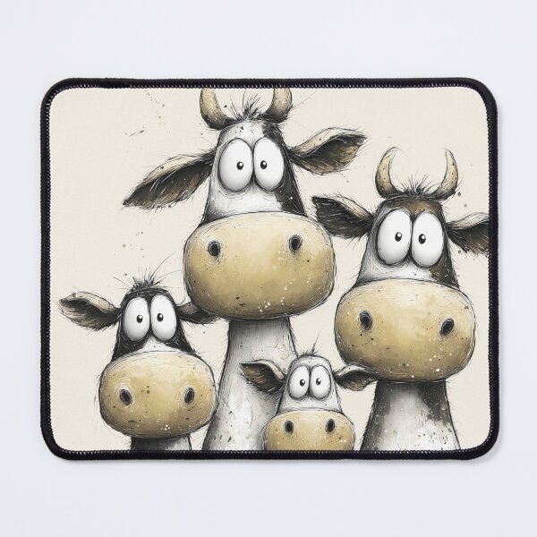Item preview, CoW PRiNT, ANiMaL PRiNT ' Family of Moos ' BY SHiRLeY MacARTHuR designed and sold by Shirley MacArthur Art.