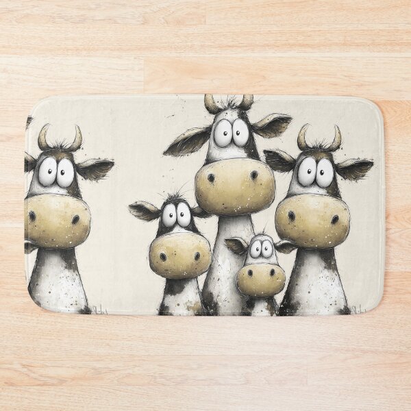 Item preview, CoW PRiNT, ANiMaL PRiNT ' Family of Moos ' BY SHiRLeY MacARTHuR designed and sold by Shirley MacArthur Art.