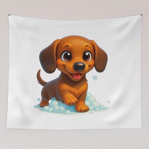 Item preview, Cute Bath Time Dog | Kawaii Puppy with Bubbles | Adorable Cozy Pet Illustration designed and sold by PrintCreations9.