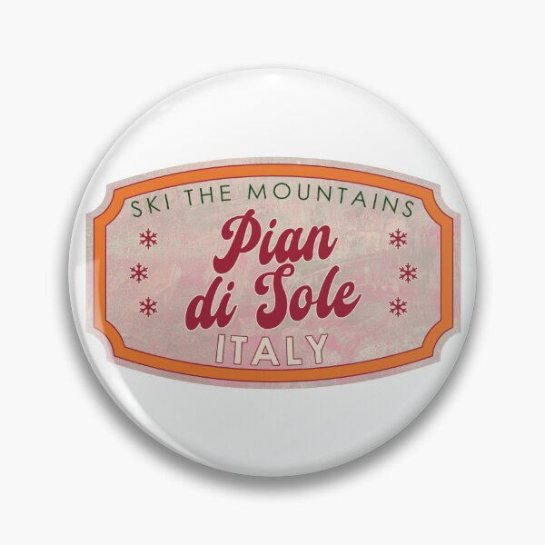 Item preview, Pian di Sole, Italy, Italy, Ski, textured skiing badge designed and sold by Wanderful-roads.