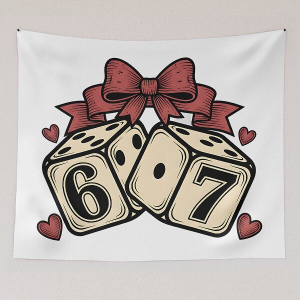 Item preview, Valentines Day 6 7 Dice Preppy Cherry Lucky designed and sold by ArtDesignTp.