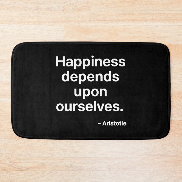 Item preview, Happiness Depends Upon Ourselves Aristotle Quote (White Font) designed and sold by TshirtsLabs.